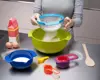 Zestaw kolorowych misek kuchennych 9 elementów tworzywo