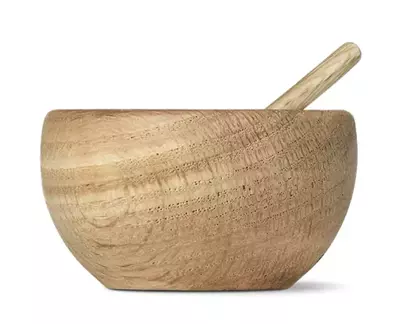Drewniana miseczka na sól z łopatką Kay Bojesen drewno dębowe
