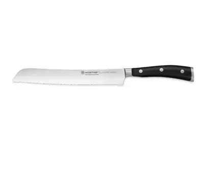 Noże kuchenne Wüsthof Classic Ikon w czarnym bloku zestaw 8-częściowy