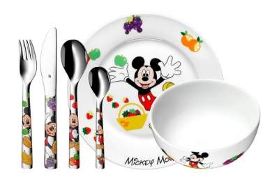 Zestaw porcelany i sztućców dla dzieci Myszka Miki WMF