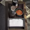 Czarny pojemnik na sól i przyprawy Rosendahl RA pokrywka z drewna jesionu